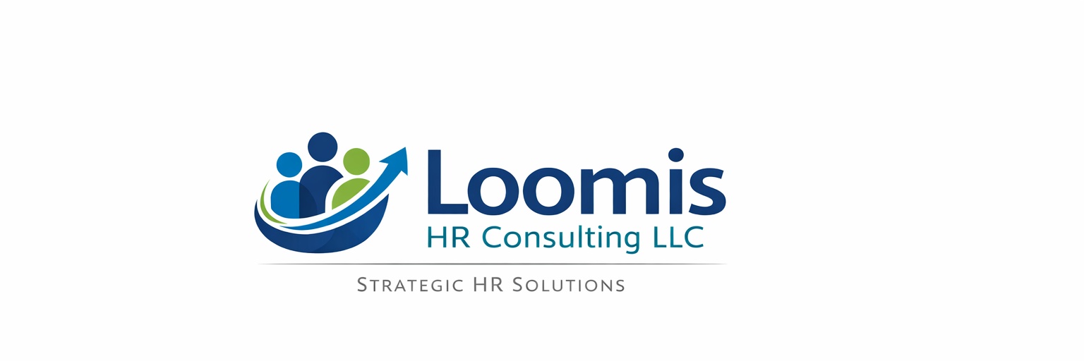 Loomis HR Consulting LLC logo with text and graphic elements, on a white background.