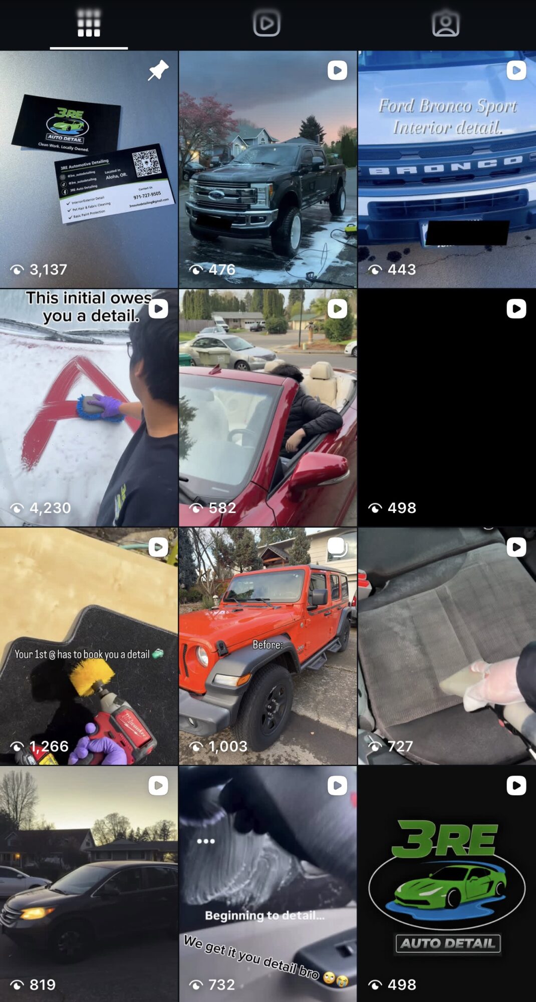 Collection of nine images including cars, a person, a toy, and a logo, with various backgrounds and objects.