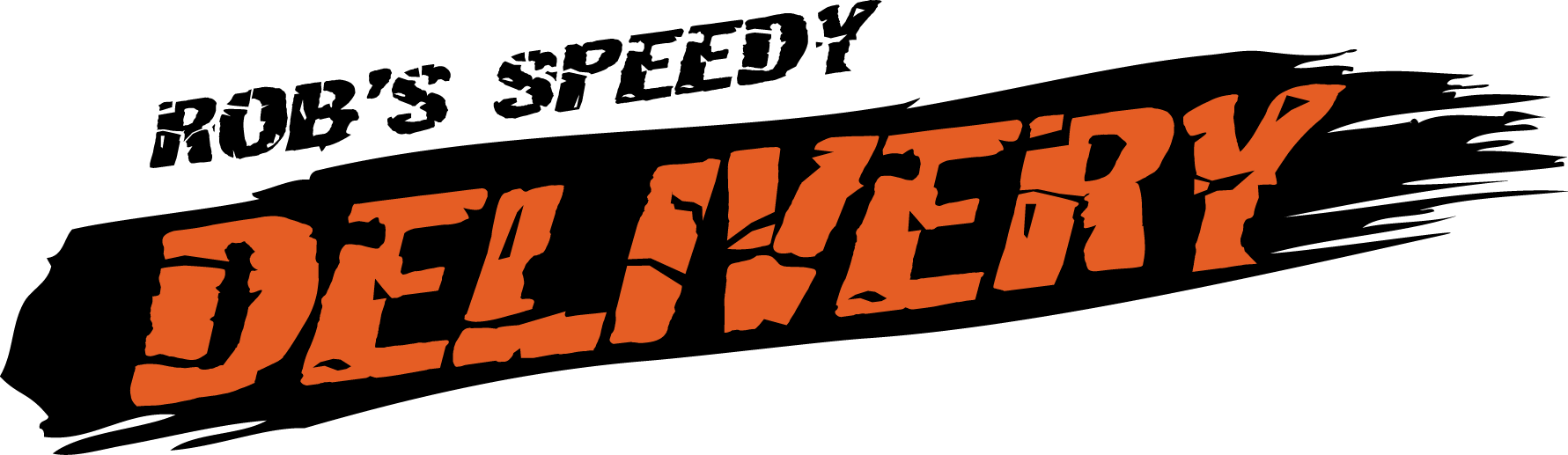Text reading 'DELIVERY' in bold orange letters on a black background.