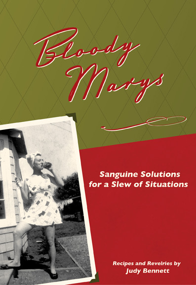 Book cover with red script lettering on an olive and red background, beside a black-and-white photograph of a person.